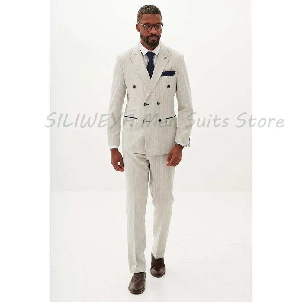 Luxury Men's Suits 2 Pieces Jacket Pants Peak Lapel High Quality Double Breasted Business Banquet Wedding Male Clothing Fashion
Luxury Men's Suits 2 Pieces Jacket Pants Peak Lapel High Quality Double Breasted Business Banquet Wedding Male Clothing Fashion