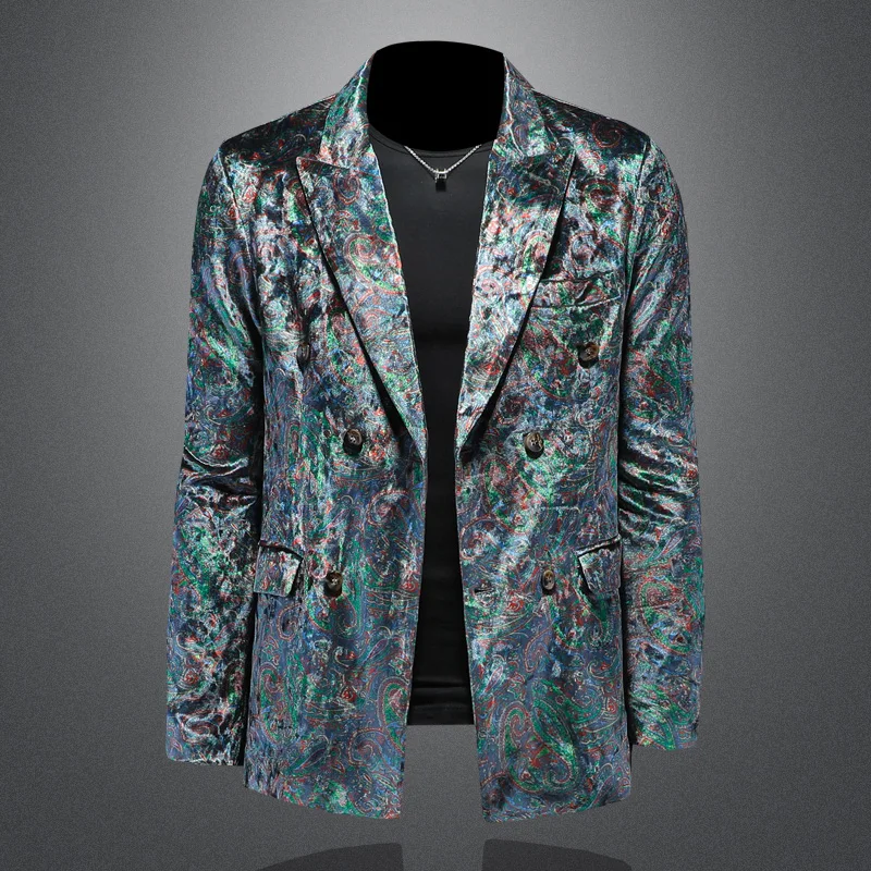 Fashionable Velvet Men's Suit Slim Fit Floral Pattern Korean Style Casual Urban Wear Spring Autumn Winter Seasonal Allure
Fashionable Velvet Men's Suit Slim Fit Floral Pattern Korean Style Casual Urban Wear Spring Autumn Winter Seasonal Allure