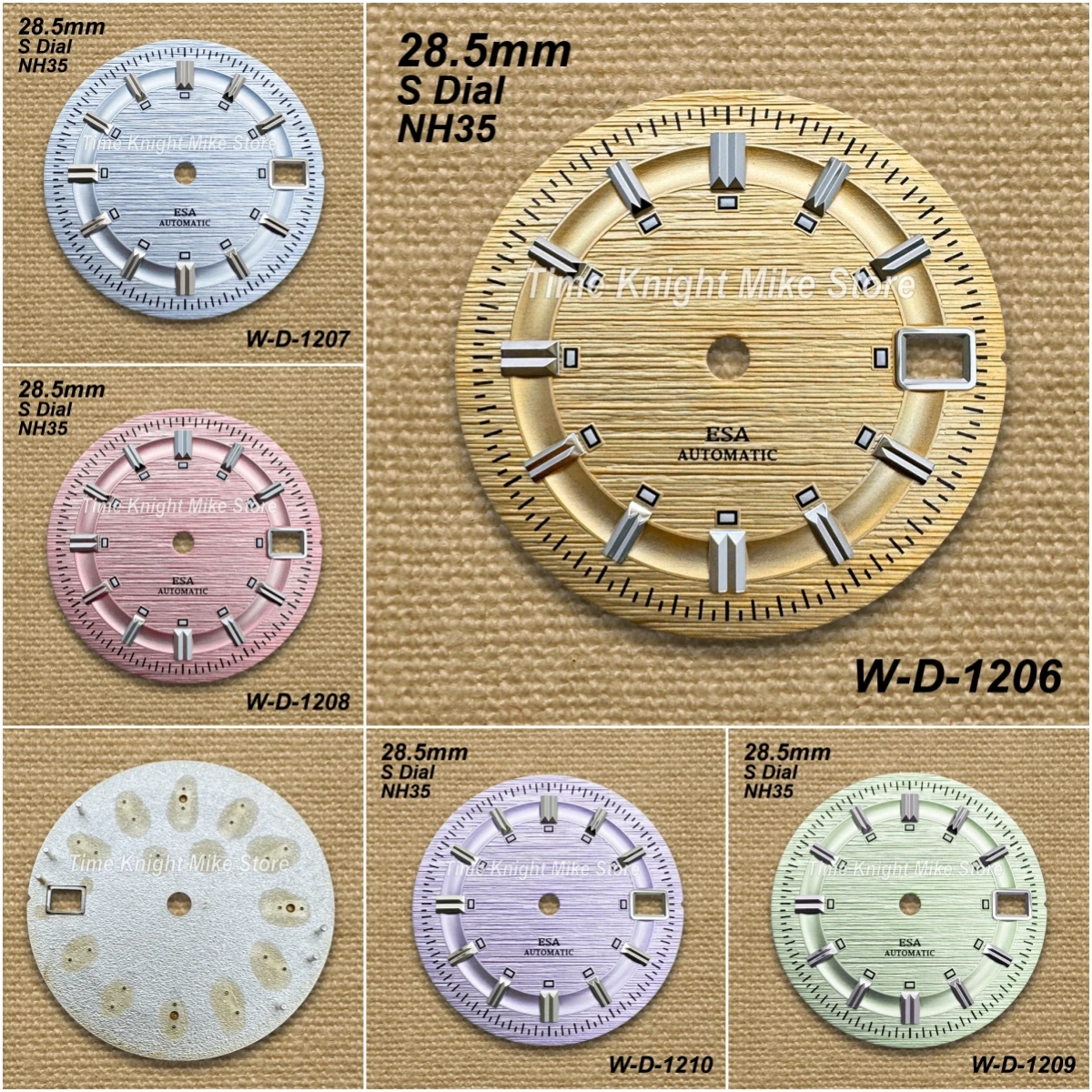 28.5mm S Logo Dial Suitable Fit NH35/NH36/4R/7S Automatic Movement Green Lumens Stripe High Quality Watch Accessories
28.5mm S Logo Dial Suitable Fit NH35/NH36/4R/7S Automatic Movement Green Lumens Stripe High Quality Watch Accessories 