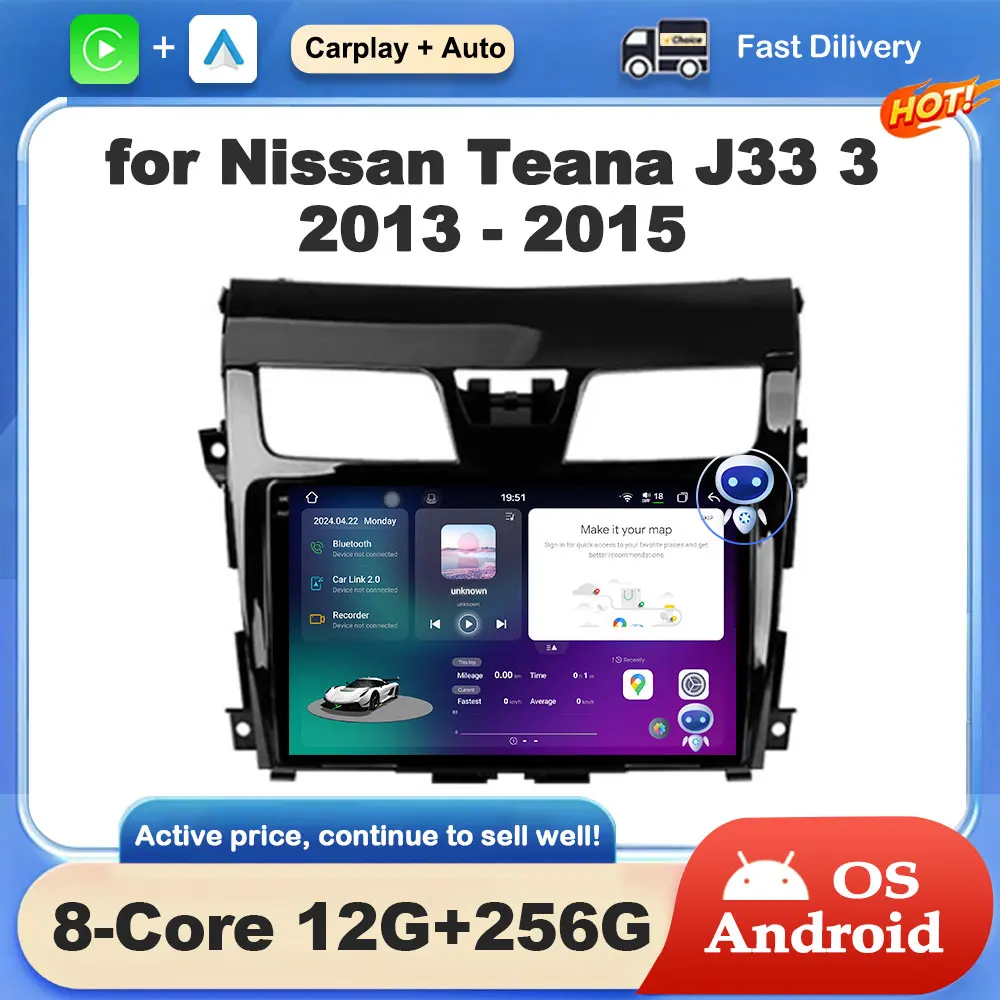 10 '' Android OS for Nissan Teana J33 3 2013 - 2015 Car Radio Video Multimedia Player GPS Navigation Wireless Carplay HD Screen
10 '' Android OS for Nissan Teana J33 3 2013 - 2015 Car Radio Video Multimedia Player GPS Navigation Wireless Carplay HD Screen