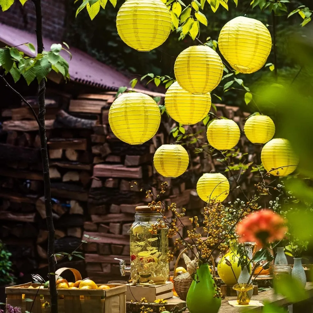 25Pcs Yellow Paper Lanterns, Bright Hanging Decor for Party Wedding Birthday Festival Home & Event Ornaments
25Pcs Yellow Paper Lanterns, Bright Hanging Decor for Party Wedding Birthday Festival Home & Event Ornaments