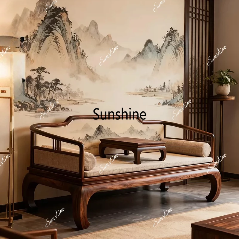 Chinese landscape backrest bed living room horizontal furniture
Chinese landscape backrest bed living room horizontal furniture