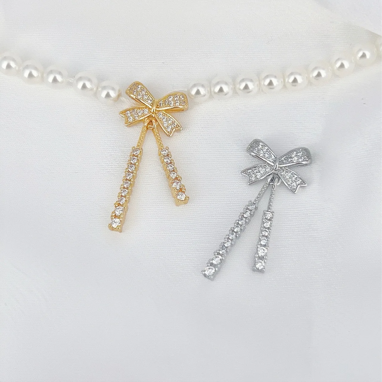 1 Piece Copper Zirconium Bow Tassel Necklace Bracelet Connect Pendant DIY Jewelry Making Materials Accessories Wholesale
1 Piece Copper Zirconium Bow Tassel Necklace Bracelet Connect Pendant DIY Jewelry Making Materials Accessories Wholesale