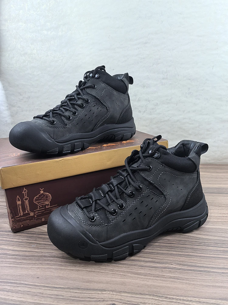 Thiened Fce Lined Men's Hiking Boots with Head Layer Cowhide for Autumn Winter Outdoor Travel Sports Anti-slip Wear-resi...
Thiened Fce Lined Men's Hiking Boots with Head Layer Cowhide for Autumn Winter Outdoor Travel Sports Anti-slip Wear-resi...