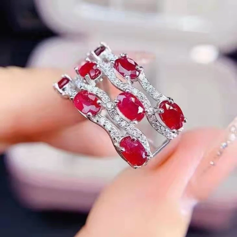 Fashion Star's Matching Style -Multi-layer Wide Version Ring -Fully Set with Sparkling Oval Rubies Jewelry-Classic Women Jewelry
Fashion Star's Matching Style -Multi-layer Wide Version Ring -Fully Set with Sparkling Oval Rubies Jewelry-Classic Women Jewelry