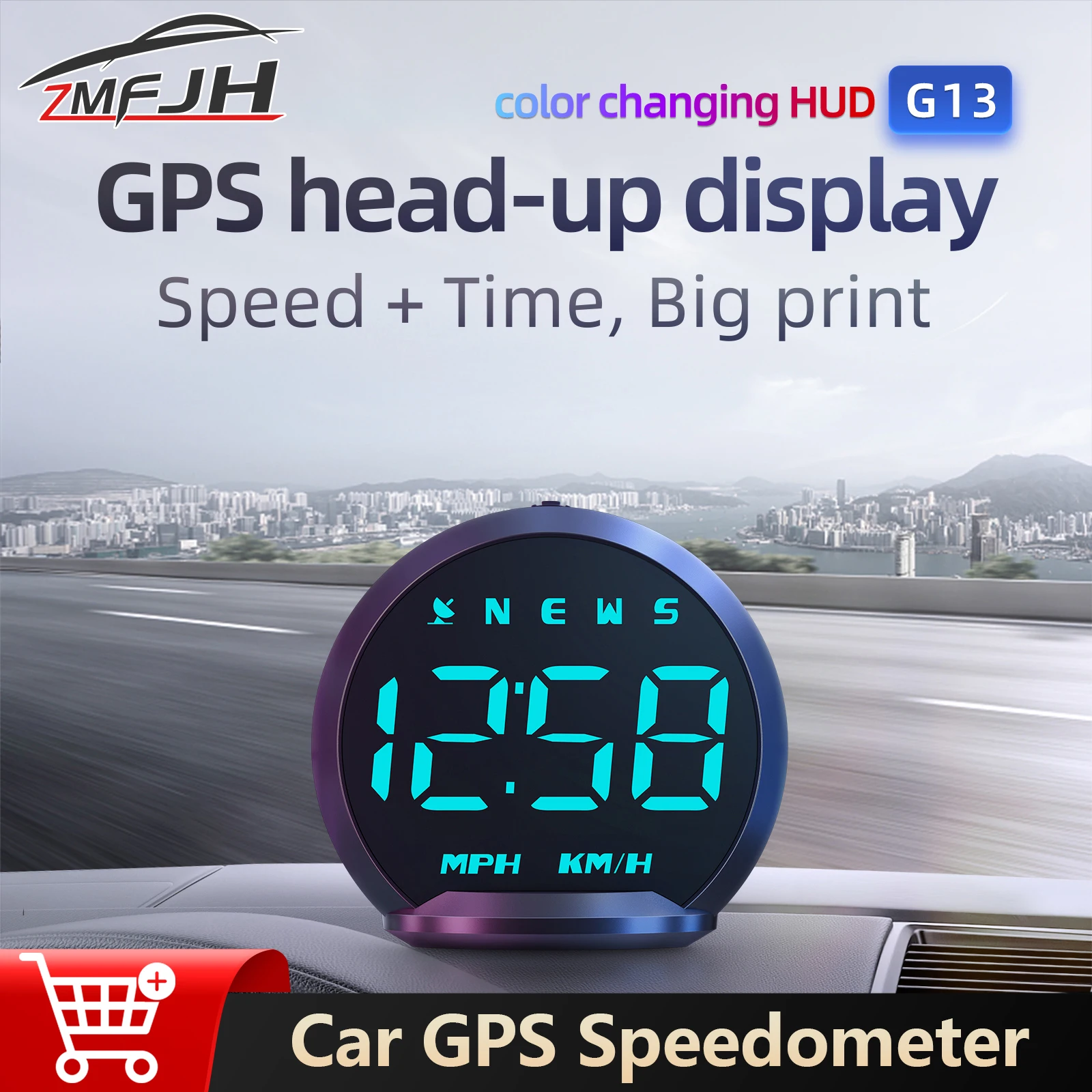 Universal GPS Car Head Up Display G13 GPS Car HUD Speedometer With Overspeed Alarm LCD Dashboard For All Cars Plug And Play
Universal GPS Car Head Up Display G13 GPS Car HUD Speedometer With Overspeed Alarm LCD Dashboard For All Cars Plug And Play
