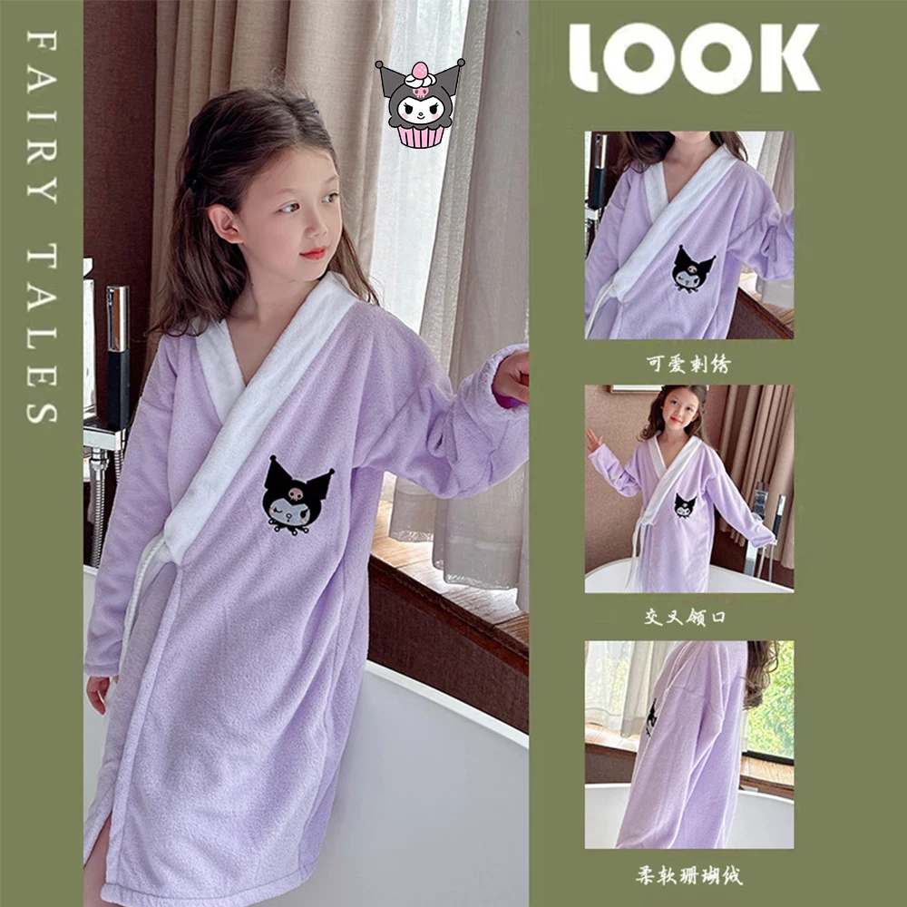 Kawaii New Kuromi Sanrios Bathrobe Towel Travel Portable Cute Cartoon Soft Comfortable Water Absorbent Hair Twist Coral Velvet
Kawaii New Kuromi Sanrios Bathrobe Towel Travel Portable Cute Cartoon Soft Comfortable Water Absorbent Hair Twist Coral Velvet