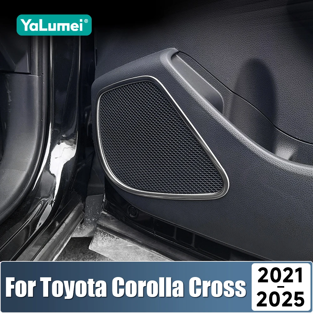 Для Toyota Corolla Cross XG10 2021-2025: Накладки из нержавеющей стали на динамики дверей автомобиля, аксессуары для твитеров
Для Toyota Corolla Cross XG10 2021-2025: Накладки из нержавеющей стали на динамики дверей автомобиля, аксессуары для твитеров