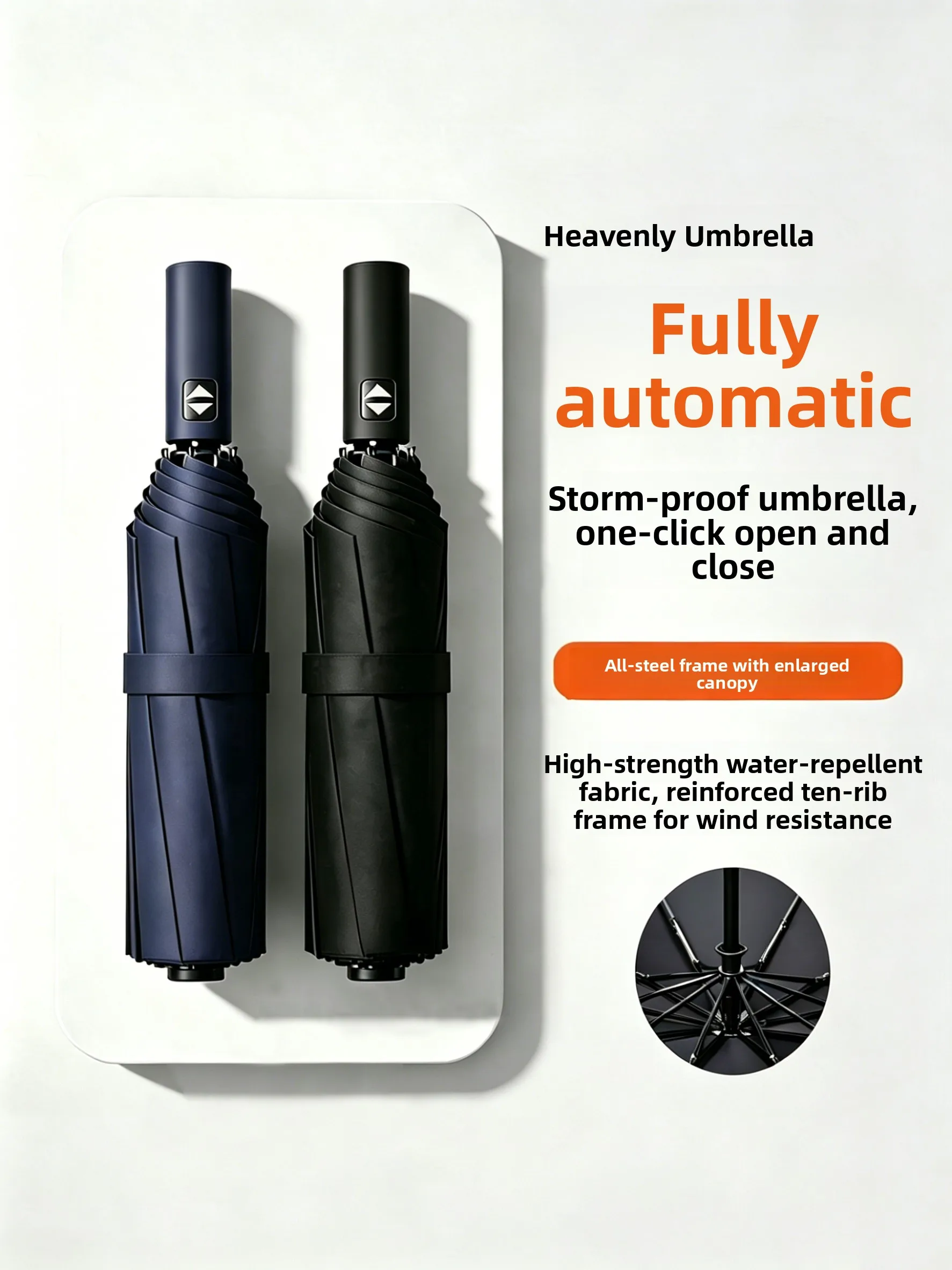 Automatic Umbrella Retractable One Touch Opening And Closing Men's Sun Rain Umbrella Three Fold Steel Frame Home Use
Automatic Umbrella Retractable One Touch Opening And Closing Men's Sun Rain Umbrella Three Fold Steel Frame Home Use