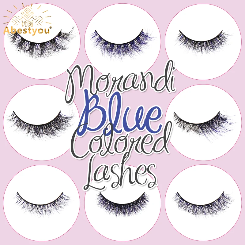 Abestyou Morandi Classic Colors Natural Faux Cils Classic Blue Colored Fluffy Wispy Full Strip Halloween Mink Lashes Extensions
Abestyou Morandi Classic Colors Natural Faux Cils Classic Blue Colored Fluffy Wispy Full Strip Halloween Mink Lashes Extensions
