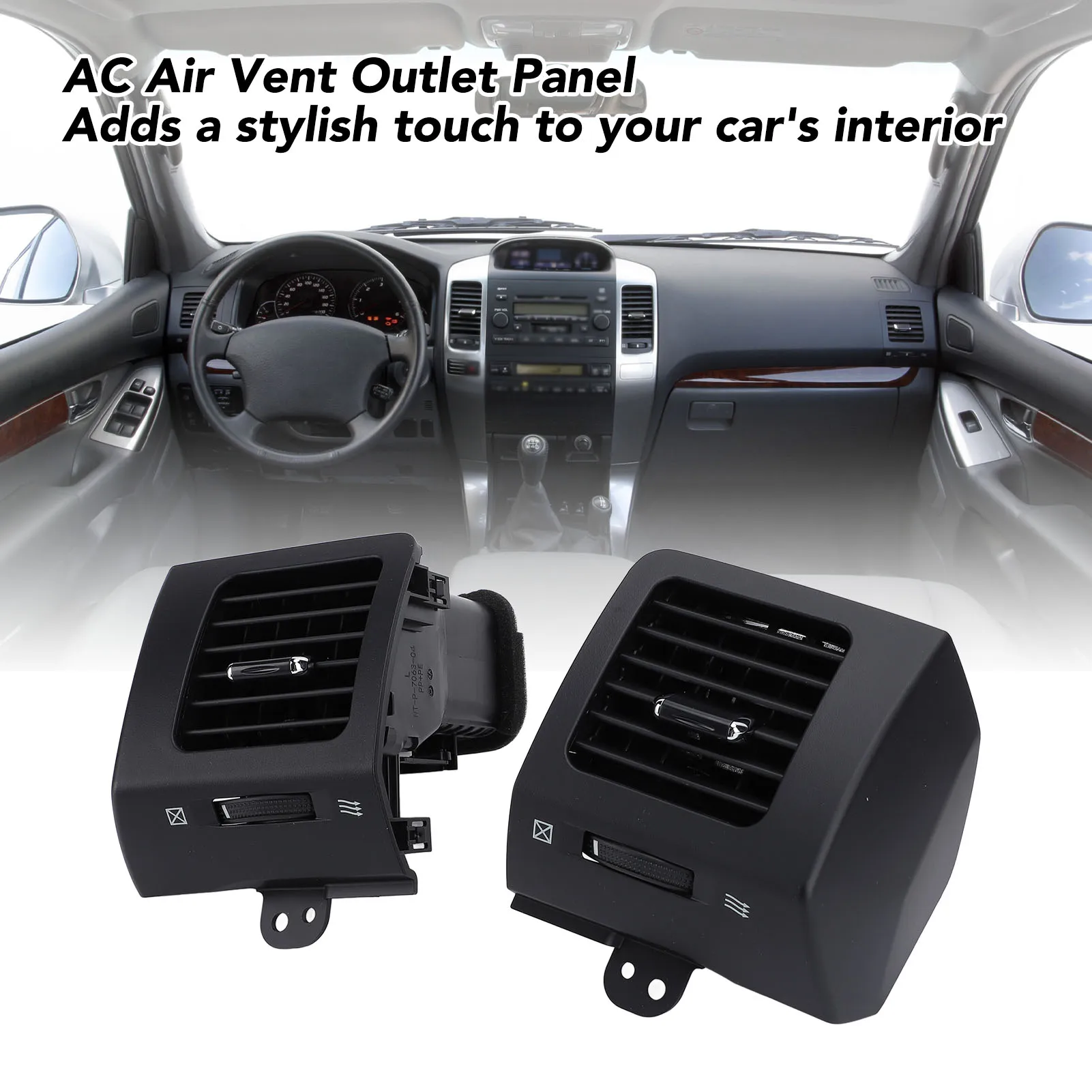 Решетка вентиляции кондиционера для Toyota Land Cruiser Prado J120 (2002-2009), улучшенная циркуляция воздуха, аксессуары для автомобиля
Решетка вентиляции кондиционера для Toyota Land Cruiser Prado J120 (2002-2009), улучшенная циркуляция воздуха, аксессуары для автомобиля