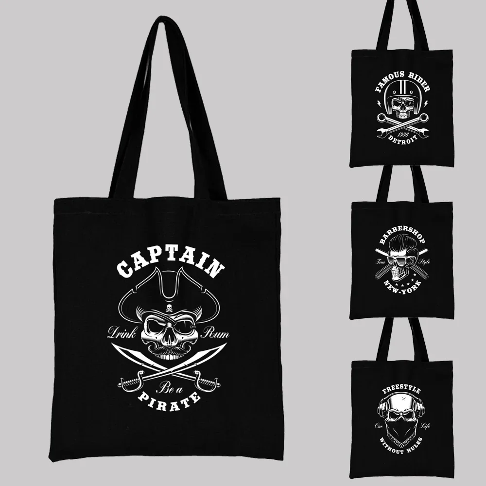 Bags Female Canvas Tote Bag Harajuku Style Shoulder Beach Bag Skulls Pattern Series Student Cloth Handbag Eco Shopping Bags
Bags Female Canvas Tote Bag Harajuku Style Shoulder Beach Bag Skulls Pattern Series Student Cloth Handbag Eco Shopping Bags