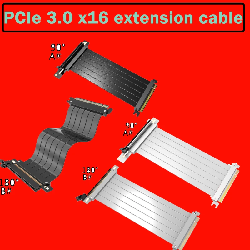 High Full Speed 3.0 PCIEx16 Riser Cable 90/180°Graphics Card Extension Cable PCI Express Riser Shielded Extender Antijam For GPU
High Full Speed 3.0 PCIEx16 Riser Cable 90/180°Graphics Card Extension Cable PCI Express Riser Shielded Extender Antijam For GPU