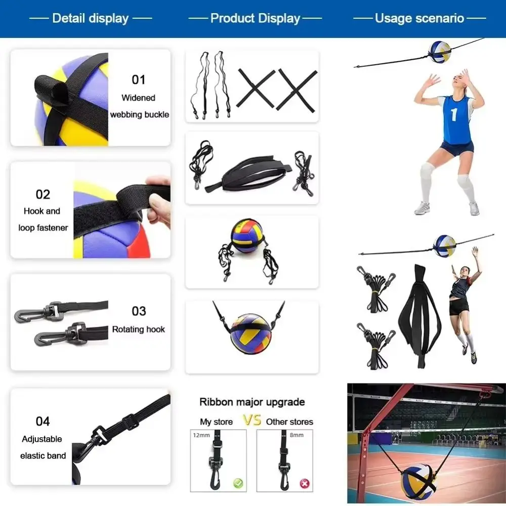 Elastic Volleyball Spike Trainer Wear-resistant Adjustable Volleyball Auxiliary Training Flexible Portable
Elastic Volleyball Spike Trainer Wear-resistant Adjustable Volleyball Auxiliary Training Flexible Portable