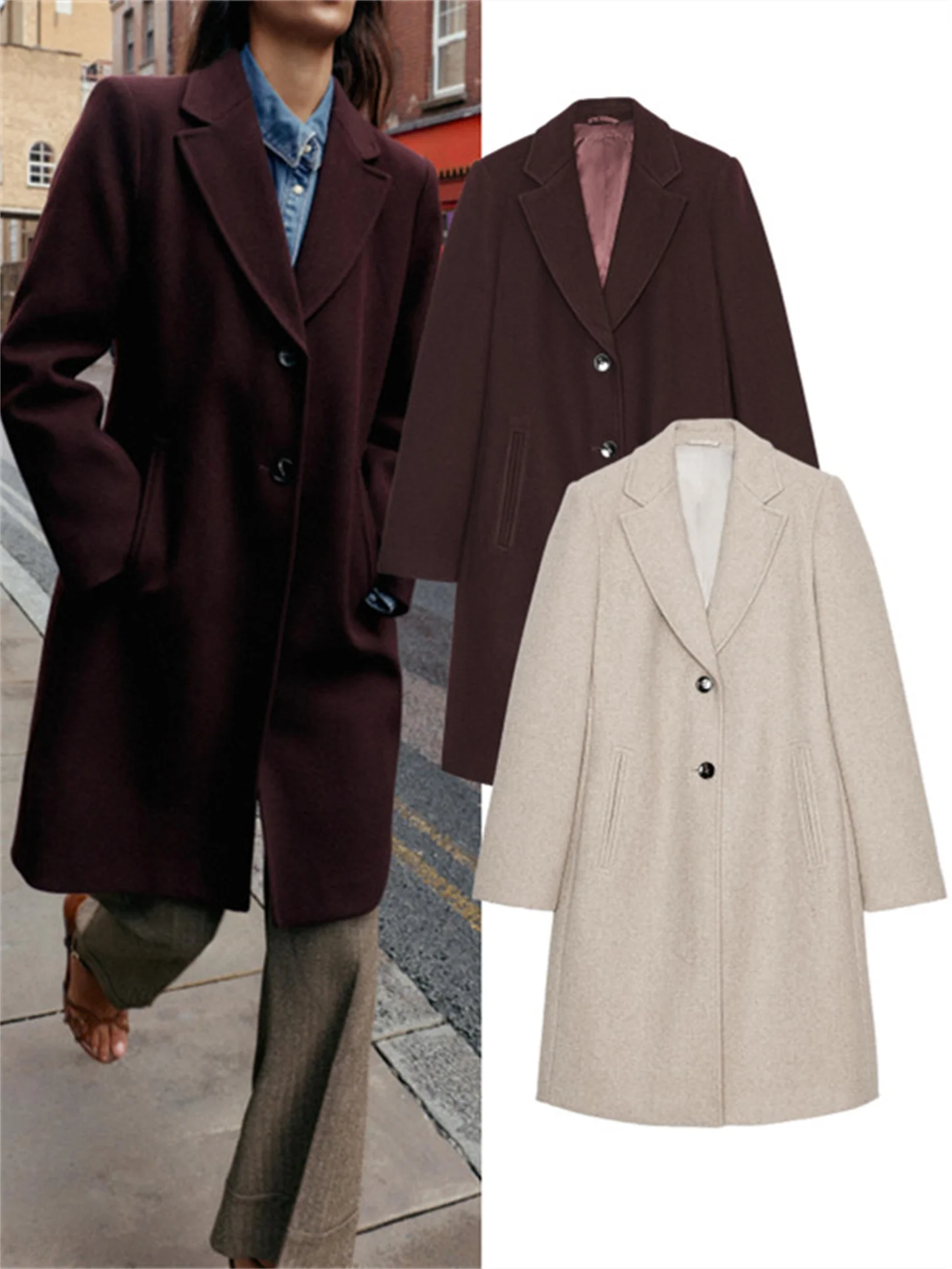 New Autumn High-End Faion Women's Coat Soft oulder Pad Flip Collar Slit Long Sve Mid-Length Single Button Closure Soli...
New Autumn High-End Faion Women's Coat Soft oulder Pad Flip Collar Slit Long Sve Mid-Length Single Button Closure Soli...