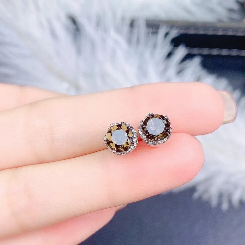 Natural Smoky Quartz Earrings Gemstone 925 Sterling Silver Fine Elegant Jewelry for Women's 6*6MM Hexagon Earrings
Natural Smoky Quartz Earrings Gemstone 925 Sterling Silver Fine Elegant Jewelry for Women's 6*6MM Hexagon Earrings