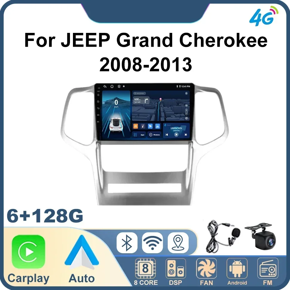 9'' Android 12 Head Unit Car Stereo Radio for JEEP Grand Cherokee 2008-2013 8core GPS FM WIFI BT 4G Vehicle Audio Stereo
9'' Android 12 Head Unit Car Stereo Radio for JEEP Grand Cherokee 2008-2013 8core GPS FM WIFI BT 4G Vehicle Audio Stereo