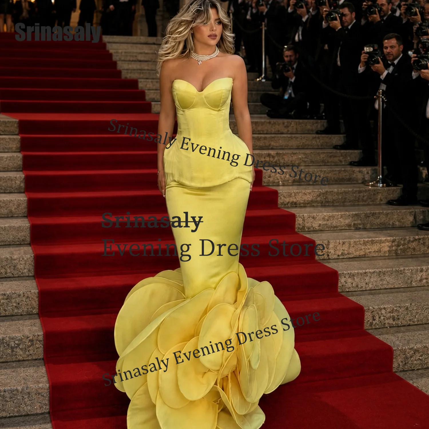 Fashion Strapless Exquisite Prom Dresses High Quality Sleeveless Evening Dress Fashion Floor Length Party Gown Dubai Customized
Fashion Strapless Exquisite Prom Dresses High Quality Sleeveless Evening Dress Fashion Floor Length Party Gown Dubai Customized