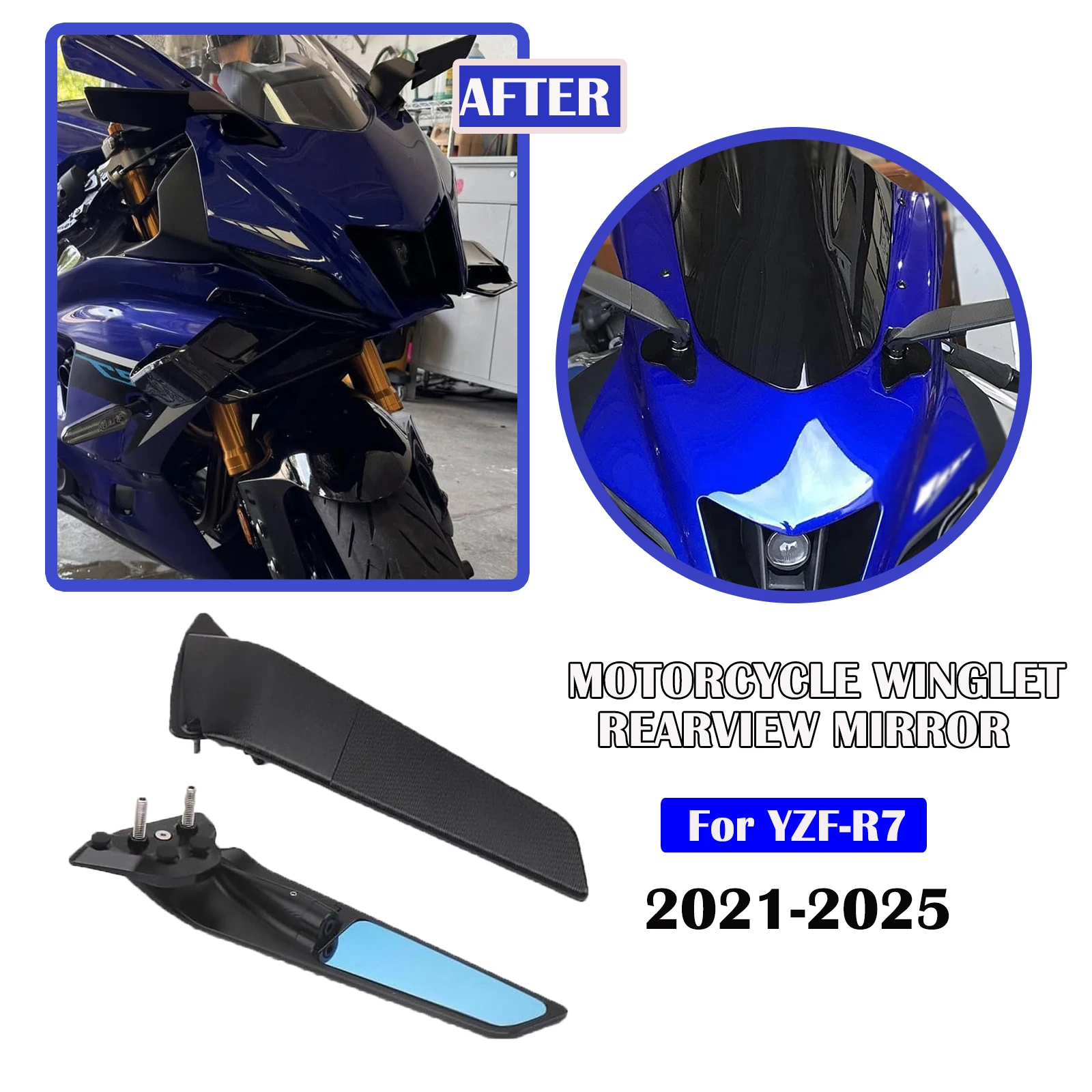 For Yamaha YZF-R7 yzf r7 2021-2025 motorcycle rearview mirror adjustable rearview mirror accessories sports winglet kit
For Yamaha YZF-R7 yzf r7 2021-2025 motorcycle rearview mirror adjustable rearview mirror accessories sports winglet kit