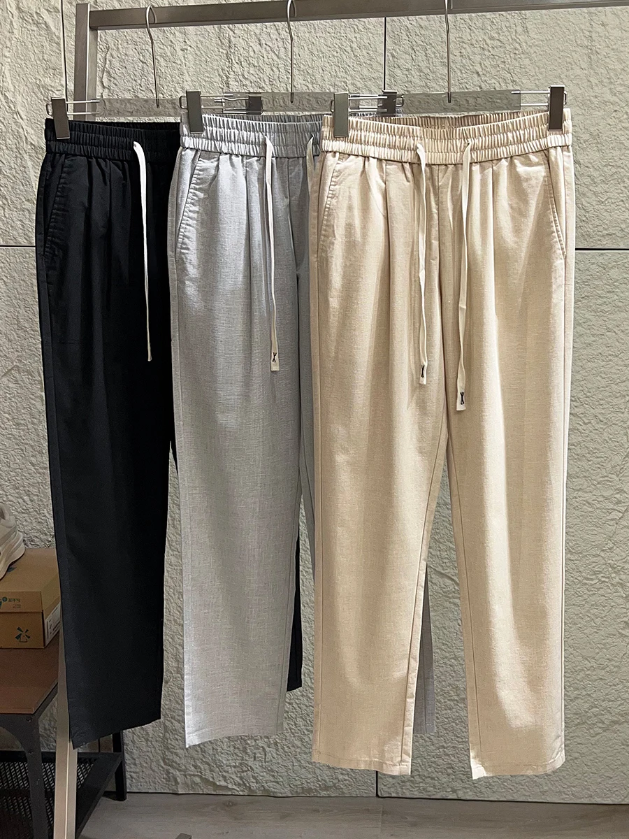 Cool Feeling Cotton Linen Mixed Men's Casual Pants Elastic Waist Straight Leg Spring Summer Daily Commute Comfortable Loose Fit
Cool Feeling Cotton Linen Mixed Men's Casual Pants Elastic Waist Straight Leg Spring Summer Daily Commute Comfortable Loose Fit