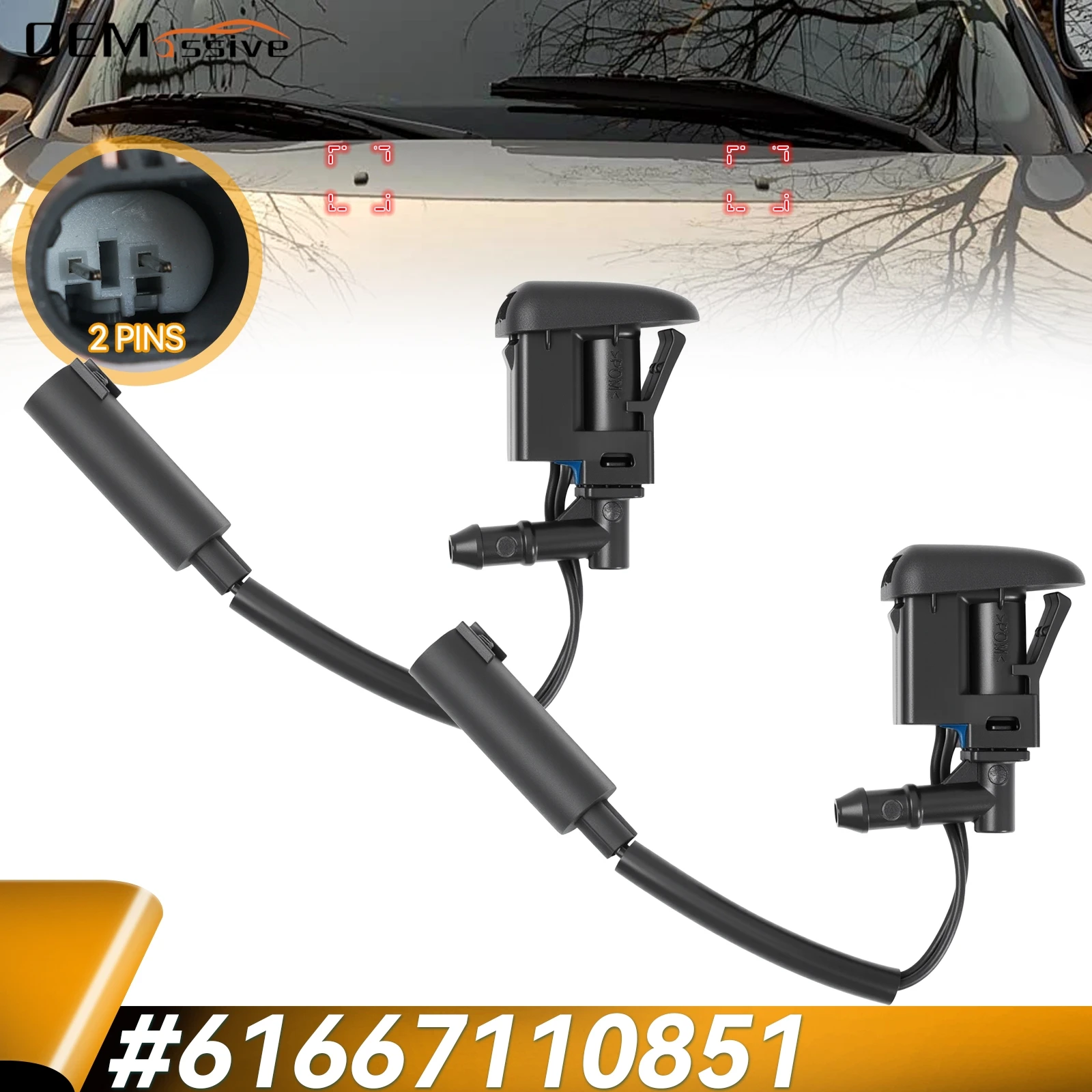 1 шт./2 шт. форсунка омывателя с подогревом лобового стекла 61667110851 Подходит для BMW 1 серии E81 E82 E87 E88 X3 E83 X5 E53 Z4 E85 E86
1 шт./2 шт. форсунка омывателя с подогревом лобового стекла 61667110851 Подходит для BMW 1 серии E81 E82 E87 E88 X3 E83 X5 E53 Z4 E85 E86