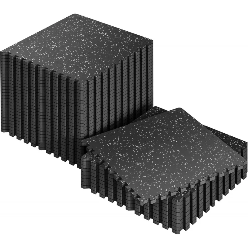 0.56 Thick 36Pcs 144sqft Rubber Top Interlocking Gym Flooring – High Density EVA Foam, Protective Home Exercise Mats, Black/Gre
0.56 Thick 36Pcs 144sqft Rubber Top Interlocking Gym Flooring – High Density EVA Foam, Protective Home Exercise Mats, Black/Gre