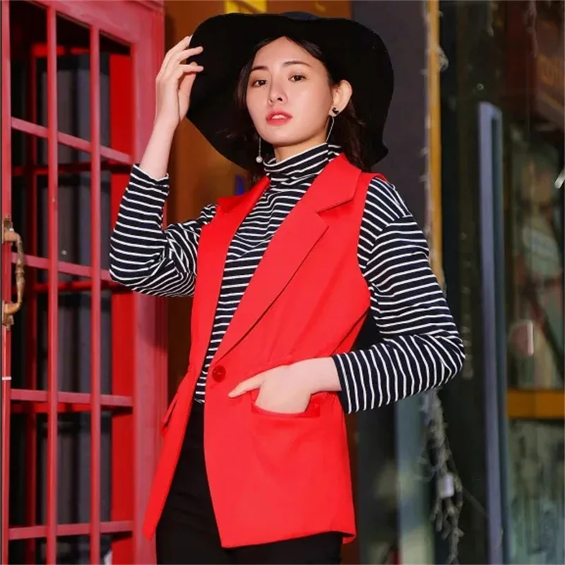 Large-Size Women's Vest Coat 2025 New Loose Slim Medium Long-Length Suit Waistcoat Female Fashion Outside Sleeveless Jacket Tops
Large-Size Women's Vest Coat 2025 New Loose Slim Medium Long-Length Suit Waistcoat Female Fashion Outside Sleeveless Jacket Tops