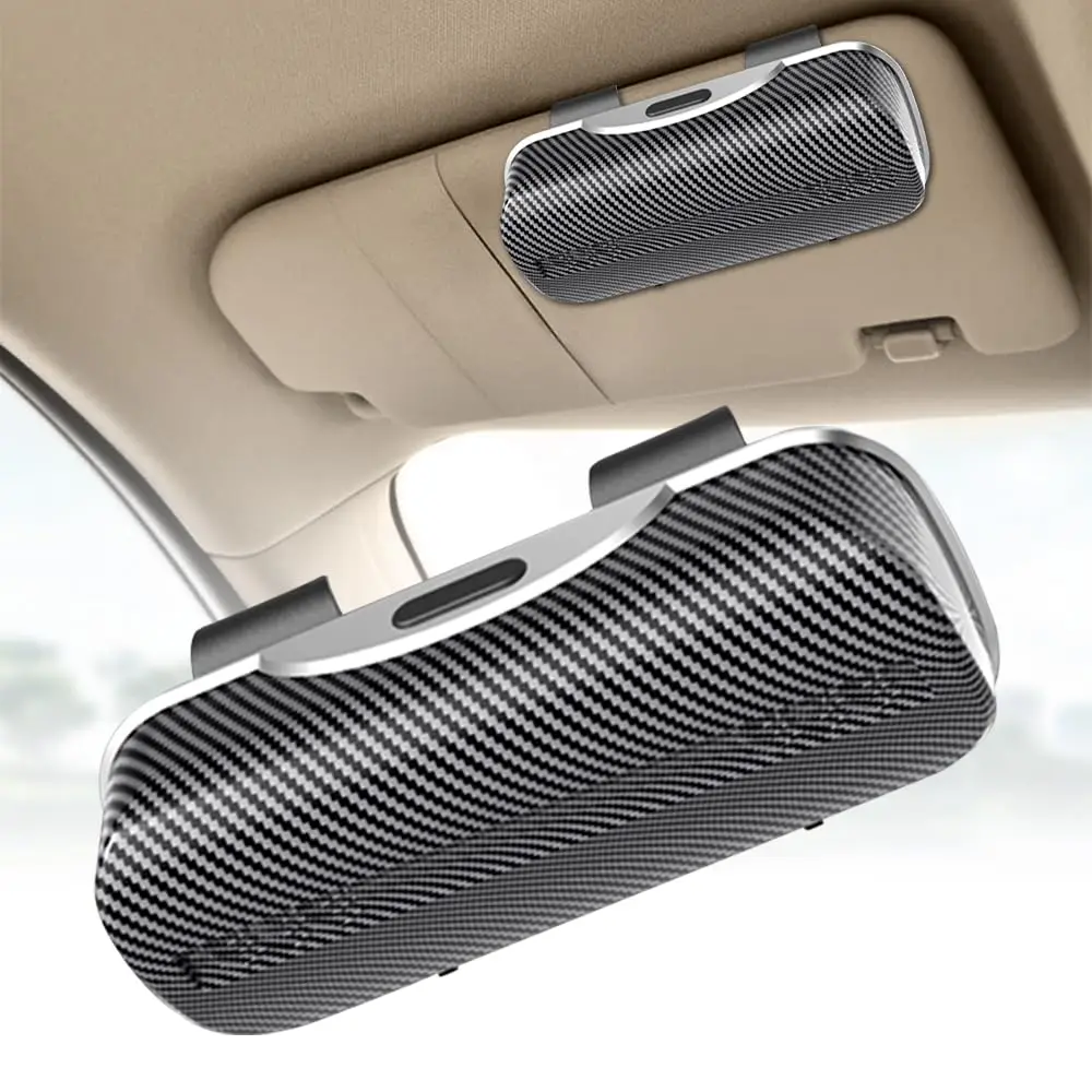 Sunglasses Holder for Car, Universal Visor Glasses Case Sunglasses Holder Clip Push-Button Switch Scratch-Resistant Dustproof
Sunglasses Holder for Car, Universal Visor Glasses Case Sunglasses Holder Clip Push-Button Switch Scratch-Resistant Dustproof