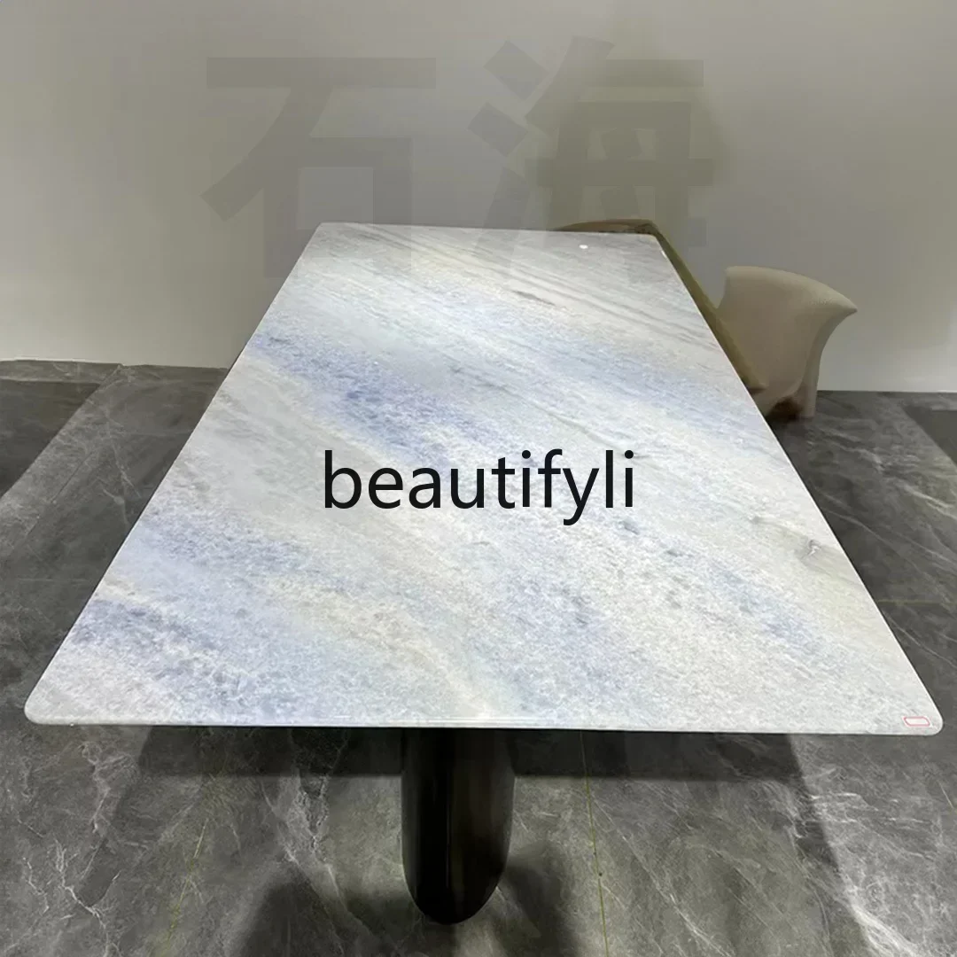 11841Q Q Pure natural marble blue crystal luxury stone dining table Italian simple rectangular light luxury living room
11841Q Q Pure natural marble blue crystal luxury stone dining table Italian simple rectangular light luxury living room