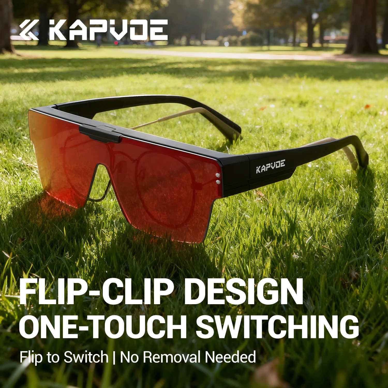 KAPVOE Flip-Top Prescription Sunglasses FLIP-CLIP Designone-Touch Switching Cycling Sunglasses Camping Sports Driving Glasses
KAPVOE Flip-Top Prescription Sunglasses FLIP-CLIP Designone-Touch Switching Cycling Sunglasses Camping Sports Driving Glasses