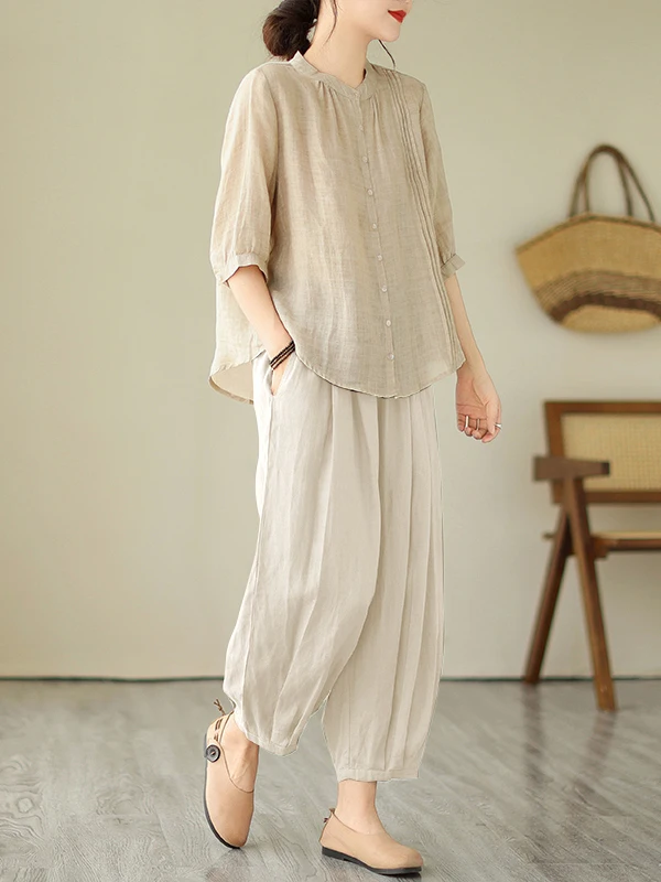 Повседневный комплект из хлопкового льна, женский летний комплект 2025, новый элитный льняной топ небольшого размера, летний комплект одежды, модный женский комплект... 
Повседневный комплект из хлопкового льна, женский летний комплект 2025, новый элитный льняной топ небольшого размера, летний комплект одежды, модный женский комплект...