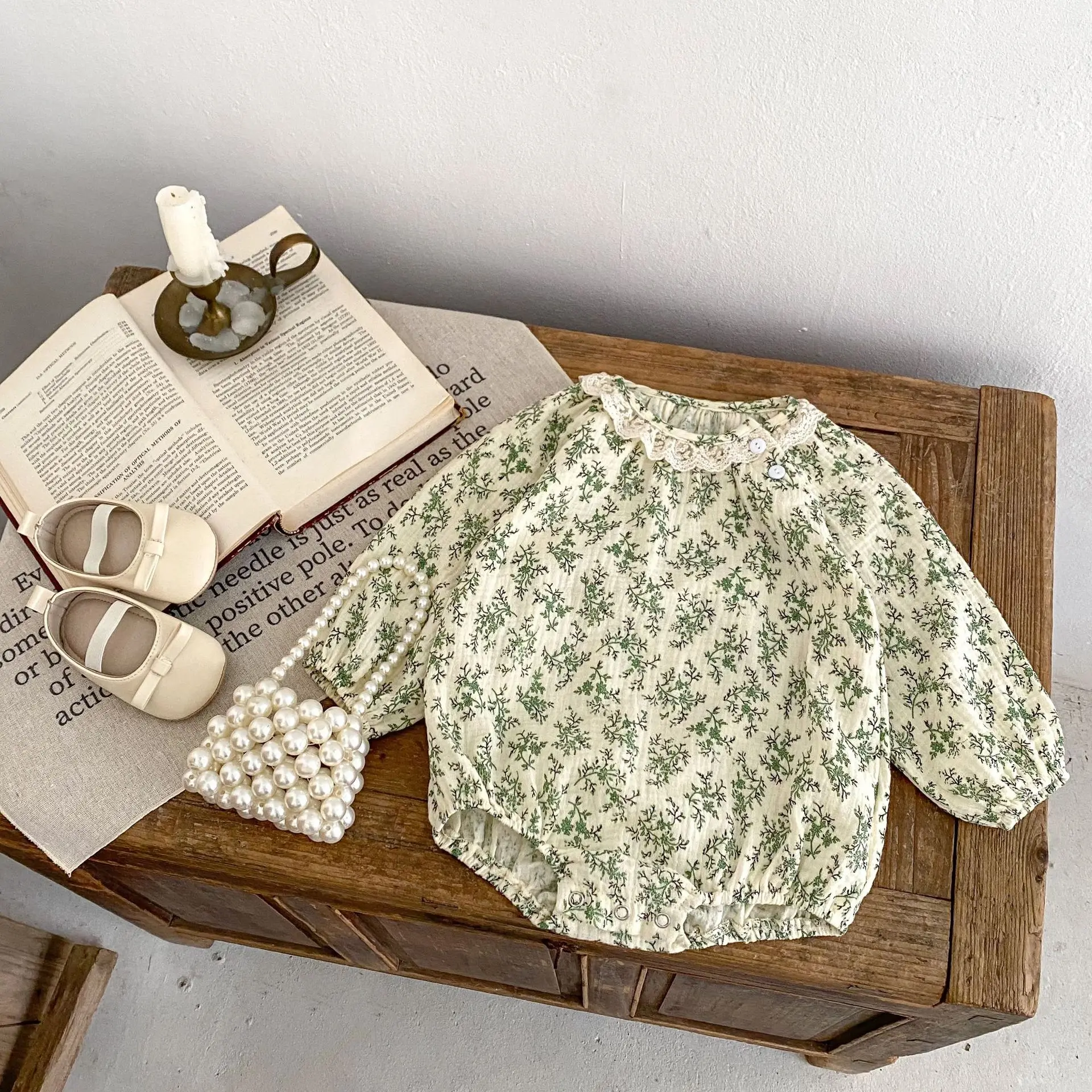 Dollbling 2024spring baby girl small lace collar printinglong sleeves khaki clothes jumpsuit romper
Dollbling 2024spring baby girl small lace collar printinglong sleeves khaki clothes jumpsuit romper