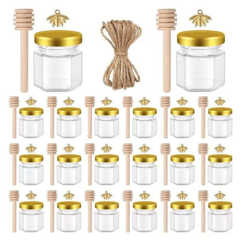 A03F-Perfect For Party Favors And Wedding Favors-20 Pack 45Ml Mini Honey Jars With Bee Pendants, Jutes
A03F-Perfect For Party Favors And Wedding Favors-20 Pack 45Ml Mini Honey Jars With Bee Pendants, Jutes