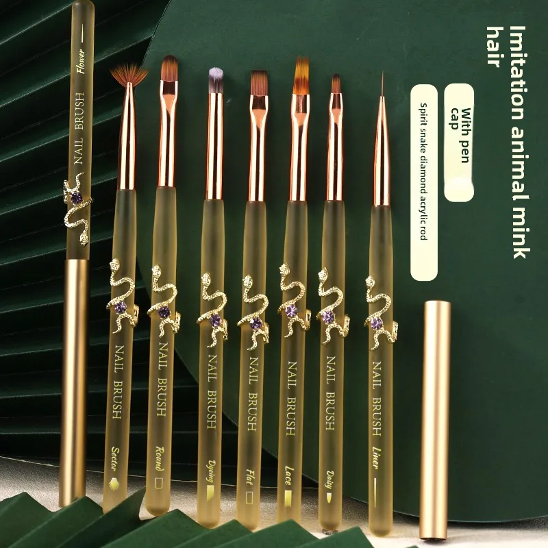 1/12Pcs Nail Art Brush Metal Snake Handle Nail Liner Brush Stripe Pattern Painting Brush Acrylic UV Gel Extension Drawing Carvin
1/12Pcs Nail Art Brush Metal Snake Handle Nail Liner Brush Stripe Pattern Painting Brush Acrylic UV Gel Extension Drawing Carvin