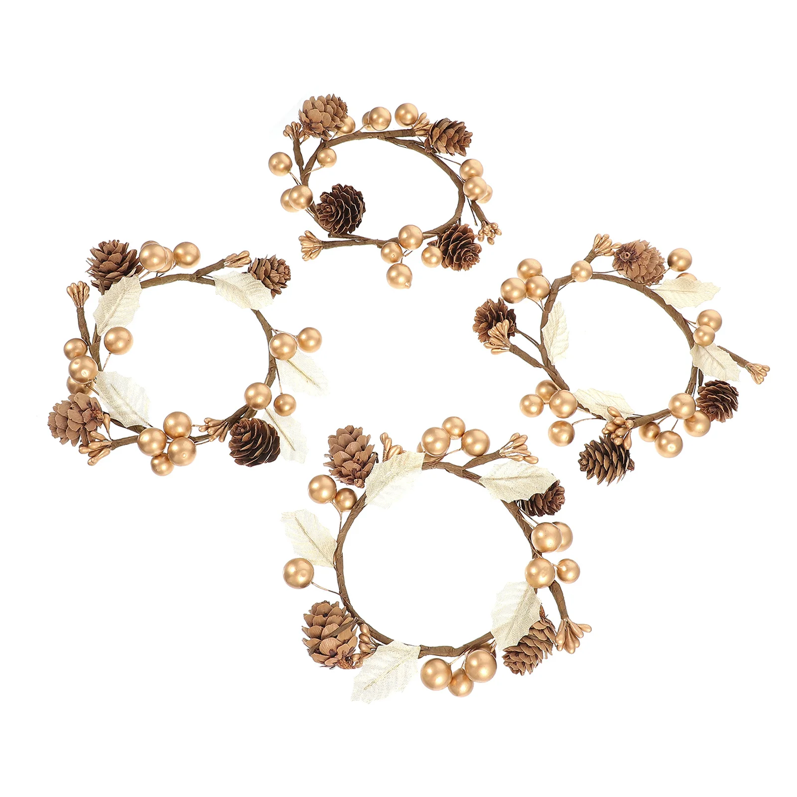 4Pcs Simulated Berry Garland Mini Wreath Realistic Size for Candlestick Cup Xmas Gift Decoration Party Adornment Christmas Decor 
4Pcs Simulated Berry Garland Mini Wreath Realistic Size for Candlestick Cup Xmas Gift Decoration Party Adornment Christmas Decor