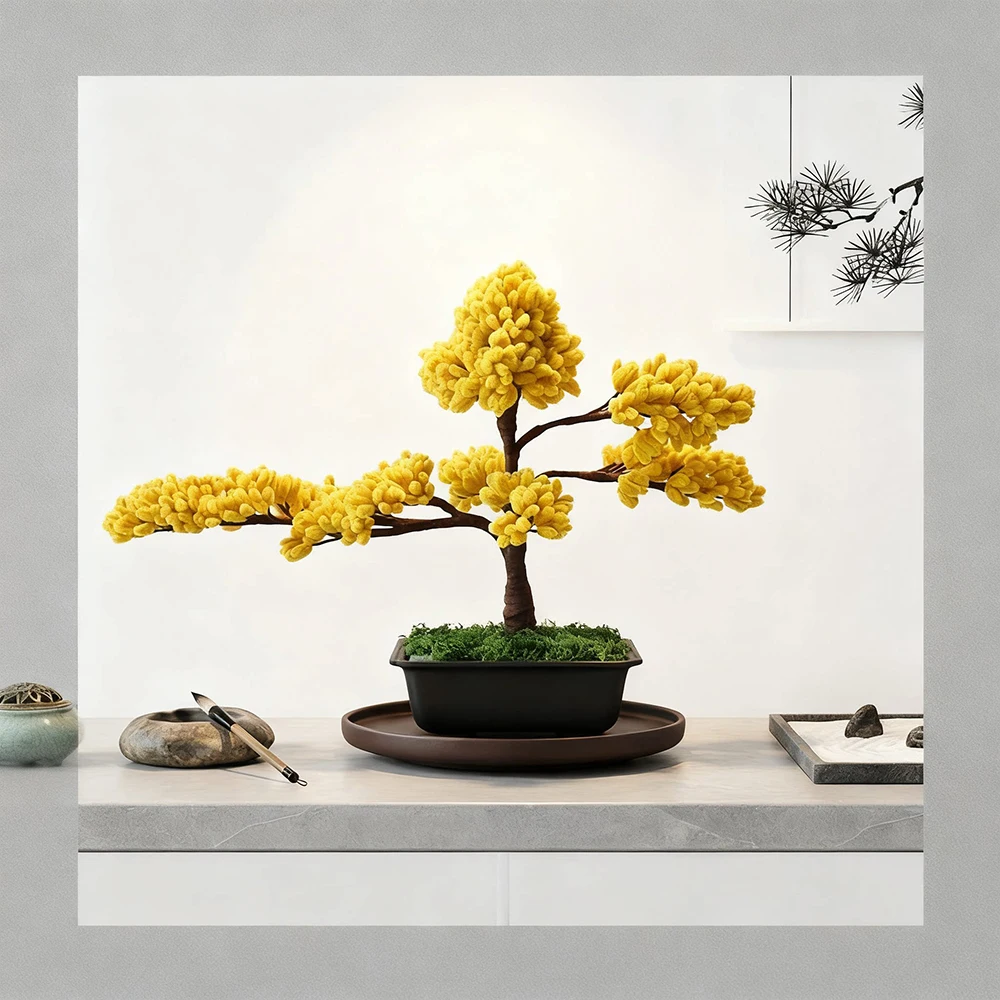 Simulated Potted Welcome Pine Artificial Chenille Stem Bonsai Office Desk Green Plant Twist Stick Handmade Fake Flowers Home
Simulated Potted Welcome Pine Artificial Chenille Stem Bonsai Office Desk Green Plant Twist Stick Handmade Fake Flowers Home