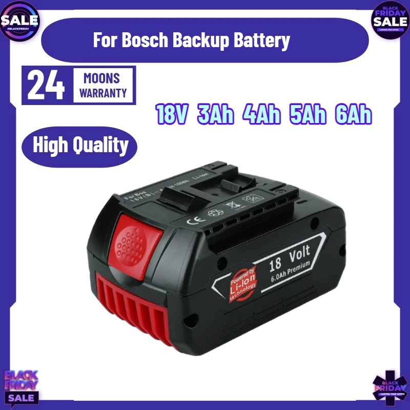 18V 3 4 5 6Ah Rechargeable Lithium Ion Battery for Bosch Backup Battery Portable Replacement BAT609 18V 6.0A
18V 3 4 5 6Ah Rechargeable Lithium Ion Battery for Bosch Backup Battery Portable Replacement BAT609 18V 6.0A