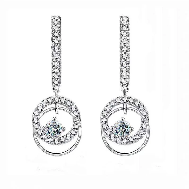 ZHESHIYUAN Lefei Fashion Classic Luxury Moissanite 0.5 Diamond Design Circle Eye Earring For Charm Women Silver 925 Jewelry Gift
ZHESHIYUAN Lefei Fashion Classic Luxury Moissanite 0.5 Diamond Design Circle Eye Earring For Charm Women Silver 925 Jewelry Gift