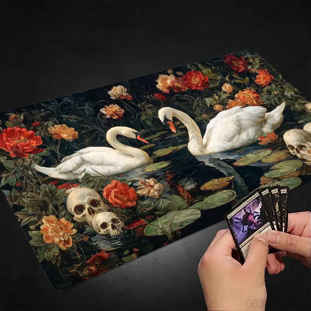 Retro Gothic swans and skulls MTG Playmat Magic Card Mat Stitched Edge Non-Slip Durable Tabletop playmat Board Game Mat for TCG
Retro Gothic swans and skulls MTG Playmat Magic Card Mat Stitched Edge Non-Slip Durable Tabletop playmat Board Game Mat for TCG