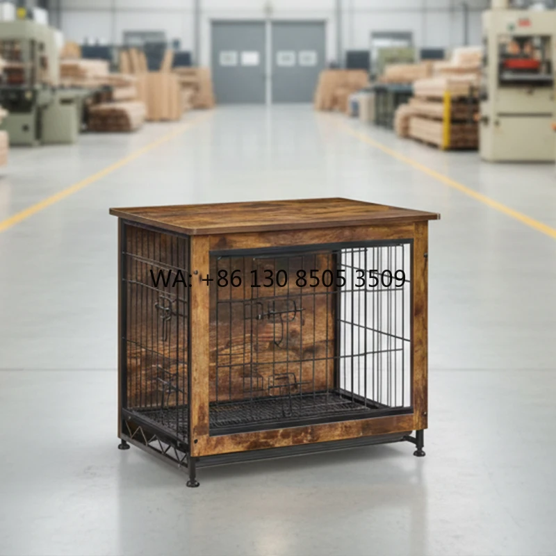 Wholesale Heavy Duty Large Dog Crate Double Door Steel & Wood Combined Sturdy Pet Dog Cage Kennel for Indoor Home Use
Wholesale Heavy Duty Large Dog Crate Double Door Steel & Wood Combined Sturdy Pet Dog Cage Kennel for Indoor Home Use