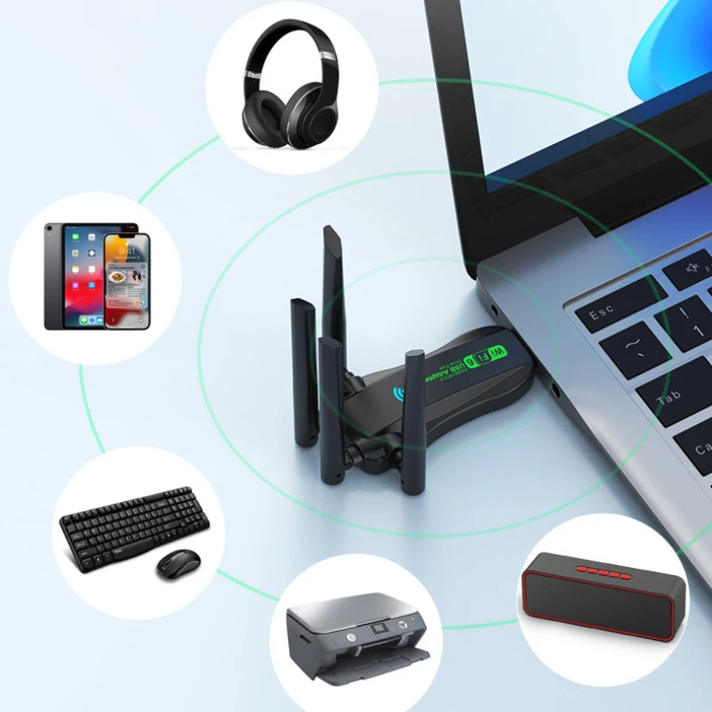 AX900 Dual Band WiFi6 USB Adapter, Bluetooth 5.4 900Mbps WiFi Dongle, Plug Play 4 Antenna 2.4G/5Ghz USB Interface Wireless Netwo
AX900 Dual Band WiFi6 USB Adapter, Bluetooth 5.4 900Mbps WiFi Dongle, Plug Play 4 Antenna 2.4G/5Ghz USB Interface Wireless Netwo
