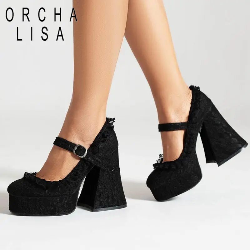 ORCHA LISA Mary Janes Women Pumps Platform Hill Buckle Strap Plus Size 43 Sexy Party Shoes Round Toe Ultrahigh Heel 12cm
ORCHA LISA Mary Janes Women Pumps Platform Hill Buckle Strap Plus Size 43 Sexy Party Shoes Round Toe Ultrahigh Heel 12cm