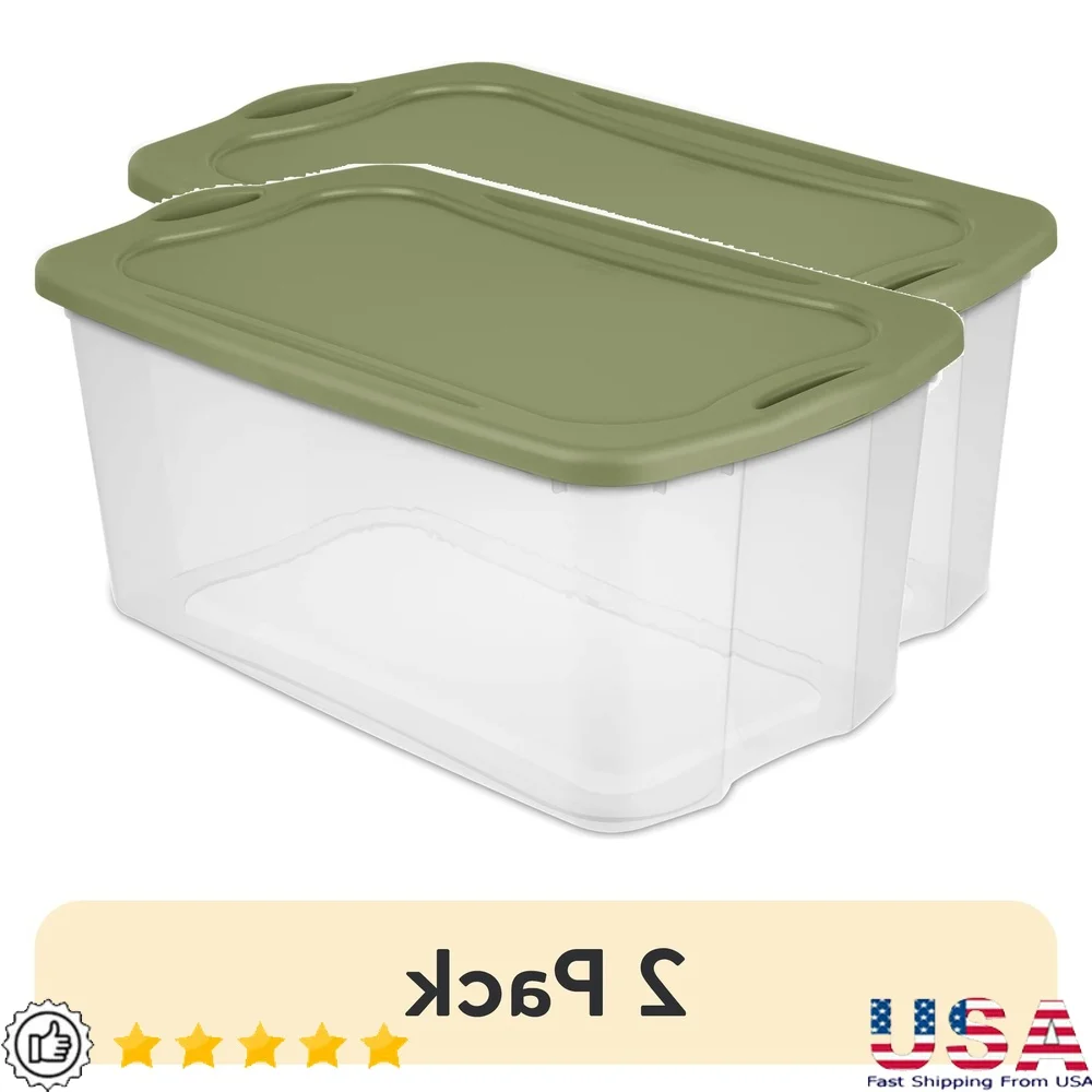 2 Pack Extra Large 120 Quart Clear Plastic Storage Bins with Snap-On Lid Carry Handles Stackable Containers Home Organization
2 Pack Extra Large 120 Quart Clear Plastic Storage Bins with Snap-On Lid Carry Handles Stackable Containers Home Organization