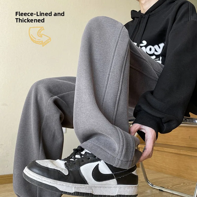 Men's Fce Lined Thiened Straight Leg Loose Fit Casual Pants Winter Warm Sports Trousers Trendy Long Pants Youth Faion
Men's Fce Lined Thiened Straight Leg Loose Fit Casual Pants Winter Warm Sports Trousers Trendy Long Pants Youth Faion