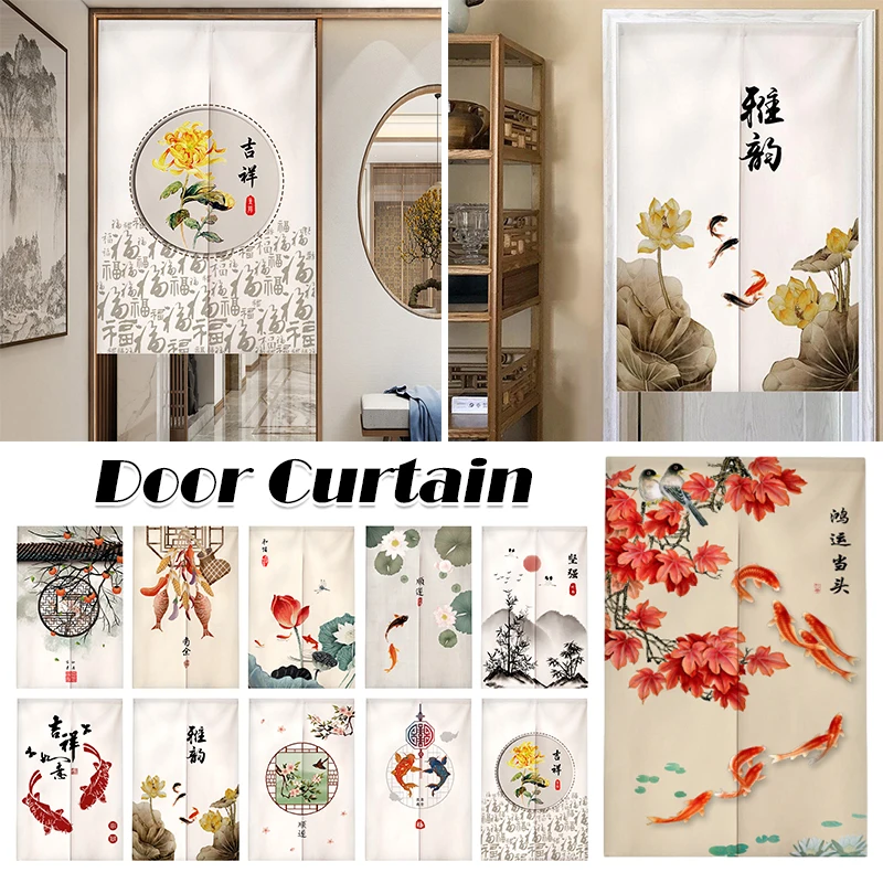 Chinese Style Koi Partition Door Curtain Home Entrance Doorway Living Room Decor Half-Curtain Kitchen Partition Bedroom Noren
Chinese Style Koi Partition Door Curtain Home Entrance Doorway Living Room Decor Half-Curtain Kitchen Partition Bedroom Noren