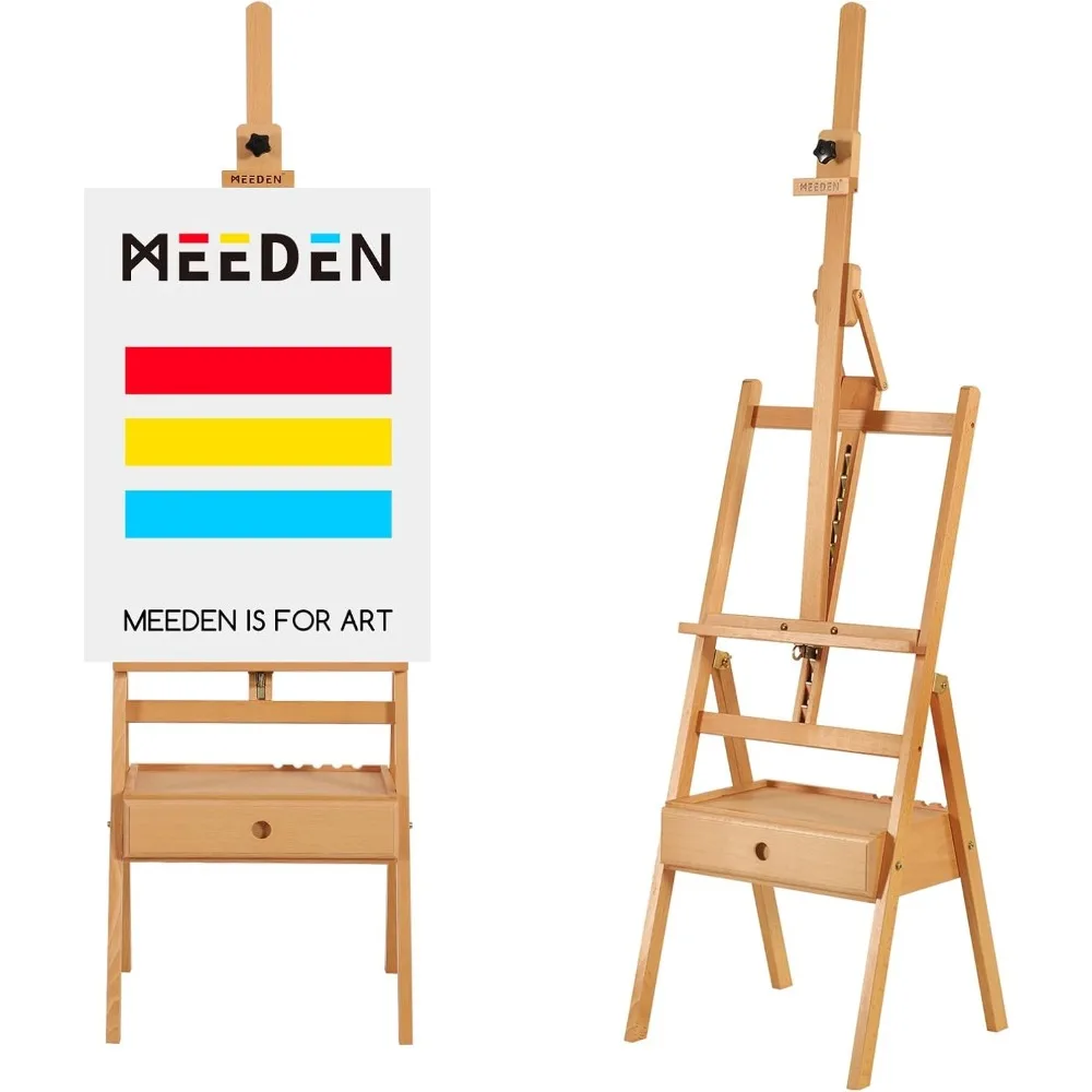Art Supply Storage H-Frame Easel by MEEDEN - Adjustable Height Beech Wood Stand for Art, 58-75 Inches
Art Supply Storage H-Frame Easel by MEEDEN - Adjustable Height Beech Wood Stand for Art, 58-75 Inches