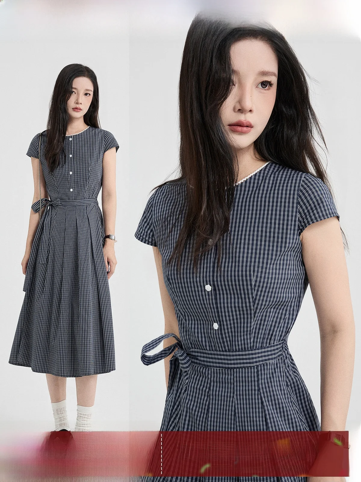 Guier Plaid Shirt Dress Women's Summer 2026 New Belted Waist Cinched Vintage Pleated A-Line Skirt Casual round Neck Short Sleeve
Guier Plaid Shirt Dress Women's Summer 2026 New Belted Waist Cinched Vintage Pleated A-Line Skirt Casual round Neck Short Sleeve