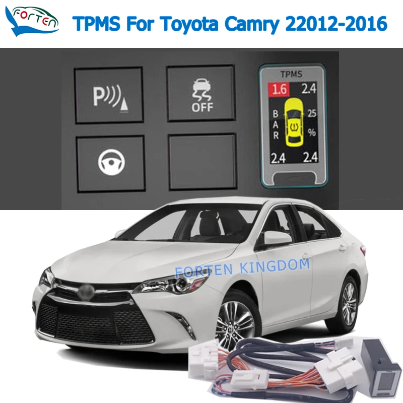 Система контроля давления в шинах TPMS с ЖК-дисплеем для Toyota Camry 7-го поколения 2011-2017
Система контроля давления в шинах TPMS с ЖК-дисплеем для Toyota Camry 7-го поколения 2011-2017