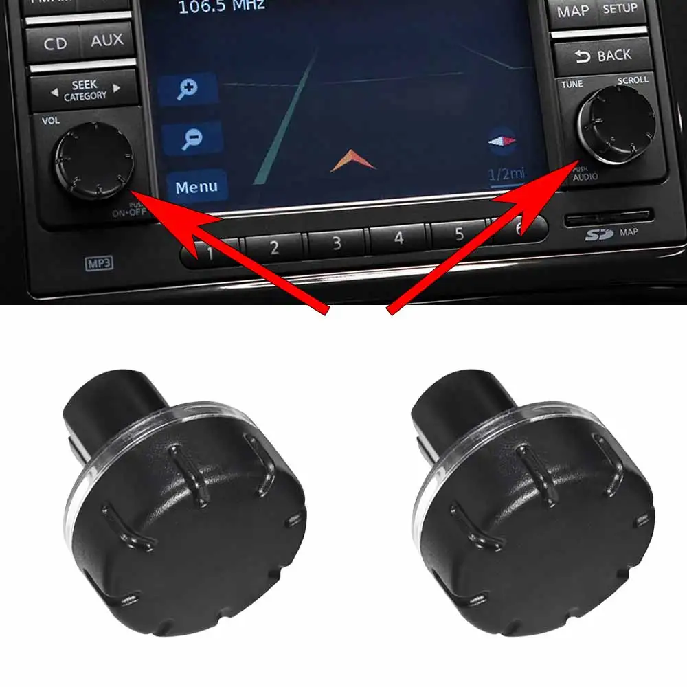 2PCS Car Radio Knobs Button Volume Stereo Tuner Power Control Switch Left Right For Nissan Qashqai JUKE X-TRAIL NOTE MICRA
2PCS Car Radio Knobs Button Volume Stereo Tuner Power Control Switch Left Right For Nissan Qashqai JUKE X-TRAIL NOTE MICRA
