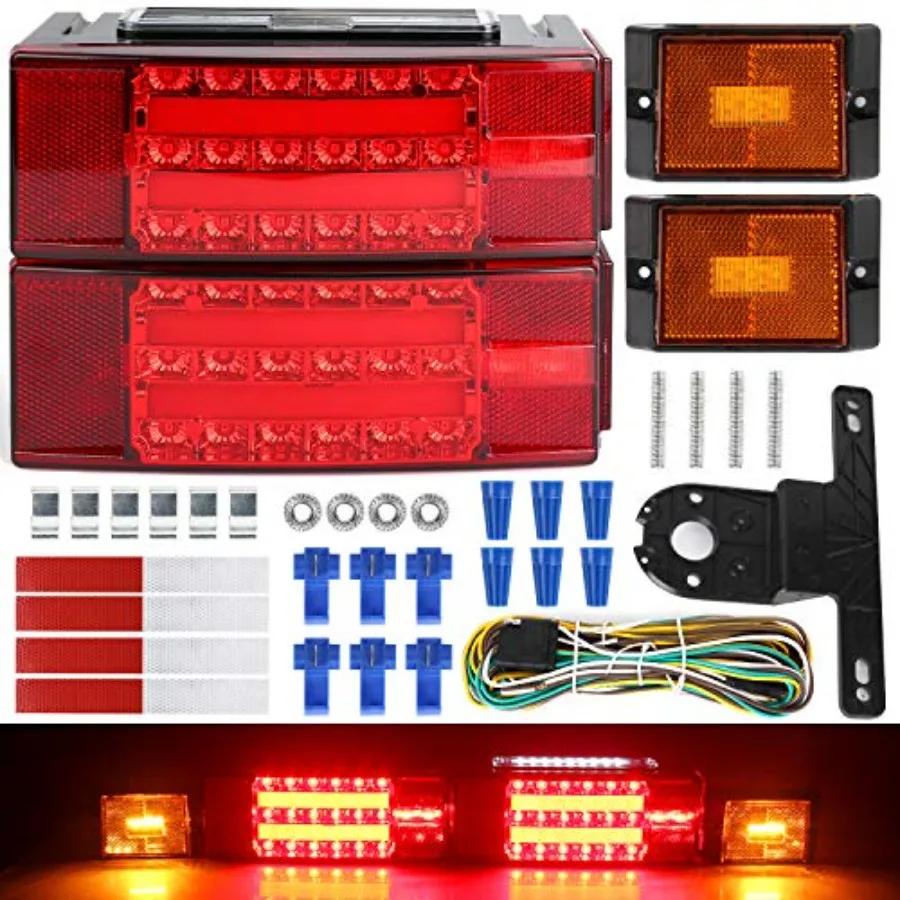 New Submersible LED Trailer Light Kit, Super Bright Brake Stop Turn Tail License Lights for Camper Truck RV Boat Snowmobile Ove
New Submersible LED Trailer Light Kit, Super Bright Brake Stop Turn Tail License Lights for Camper Truck RV Boat Snowmobile Ove